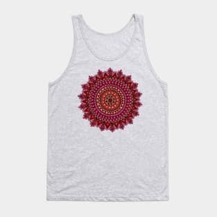 Red moon mandala Tank Top